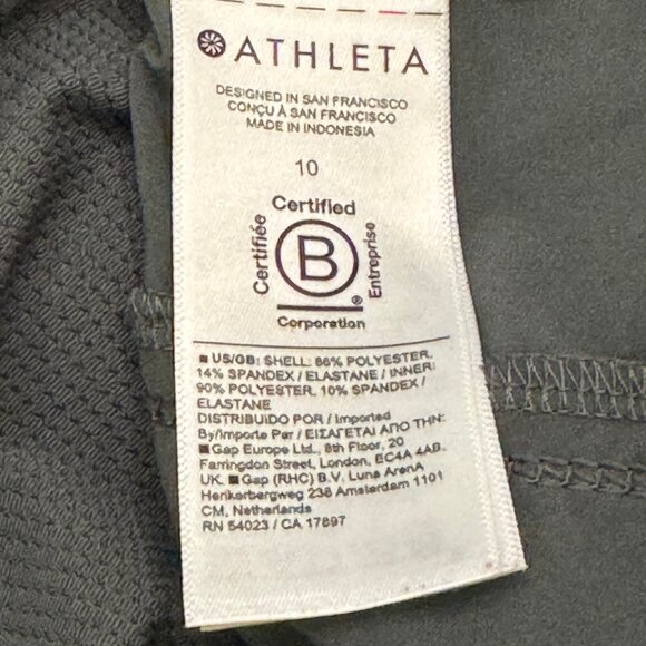 Like New Athleta Brooklyn Mid-Rise Khaki Green Golf Tennis Skirt Size 10 - Picture 5 of 8